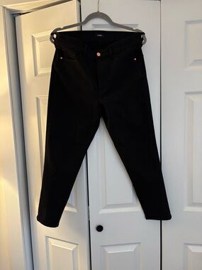 Express Cropped Skinny High-Rise Jeans - Black